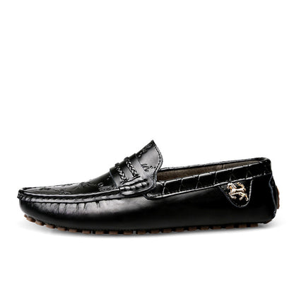 Ανδρικά Loafers με Ανάγλυφη Γραφή & Μεταλλικό Λογότυπο