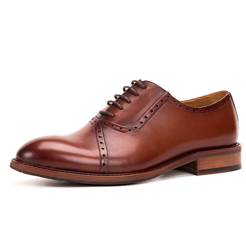 Ανδρικά Brogues Oxford με Διάτρητη Λεπτομέρεια & Γραμμή Cap Toe