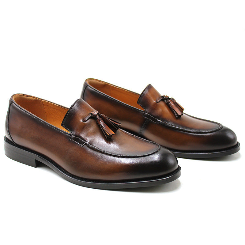 Ανδρικά Loafers με Διακοσμητικές Φούντες & Λείο Φινίρισμα