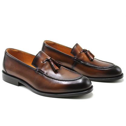 Ανδρικά Loafers με Διακοσμητικές Φούντες & Λείο Φινίρισμα