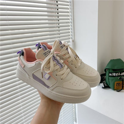 Sneakers με Χρωματιστές Λεπτομέρειες & Λευκή Σόλα