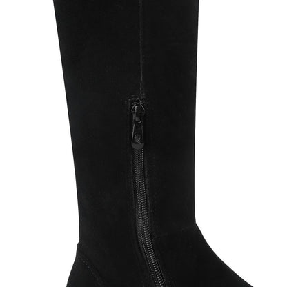 Μπότες Over-the-Knee με Χαμηλό Τακούνι & Στρογγυλή Μύτη