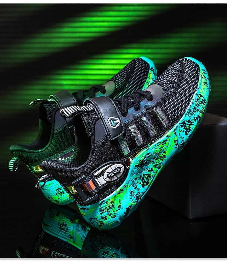 Sport Sneakers με Κλείσιμο Σκράτς & Μοναδικό Σχέδιο στη Σόλα