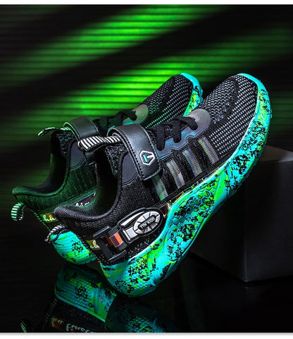 Sport Sneakers με Κλείσιμο Σκράτς & Μοναδικό Σχέδιο στη Σόλα