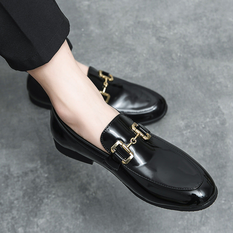 Loafers Λουστρίνι με Χρυσή Αγκράφα & Minimal Γραμμή