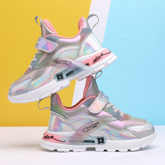 Sneakers με Πολύχρωμες Πινελιές & Σπορ Σόλα