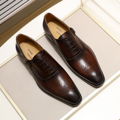 Επίσημα Brogues με Διακριτική Τρυπητή Διακόσμηση & Πλευρική Διακοσμητική Αγκράφα