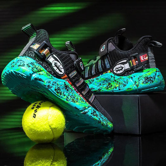 Sport Sneakers με Κλείσιμο Σκράτς & Μοναδικό Σχέδιο στη Σόλα