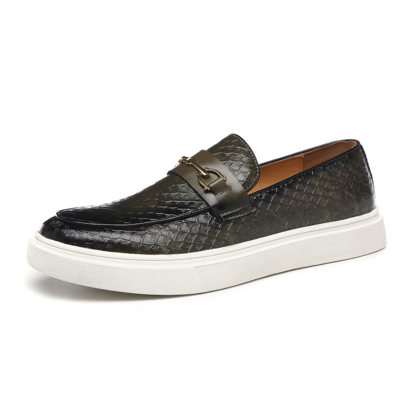 Ανδρικά Loafers με Αναγλυφή Υφή & Μεταλλική Λεπτομέρεια