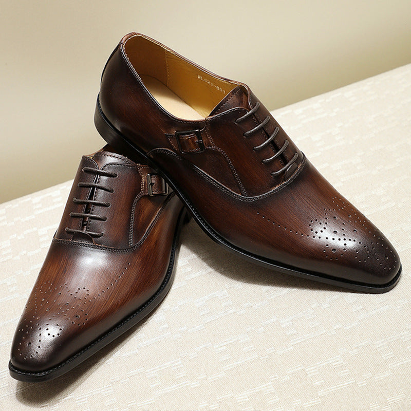 Επίσημα Brogues με Διακριτική Τρυπητή Διακόσμηση & Πλευρική Διακοσμητική Αγκράφα