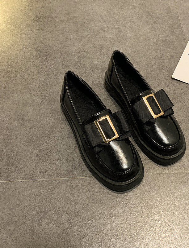 Loafers με Διακοσμητικό Φιόγκο & Μεταλλική Αγκράφα
