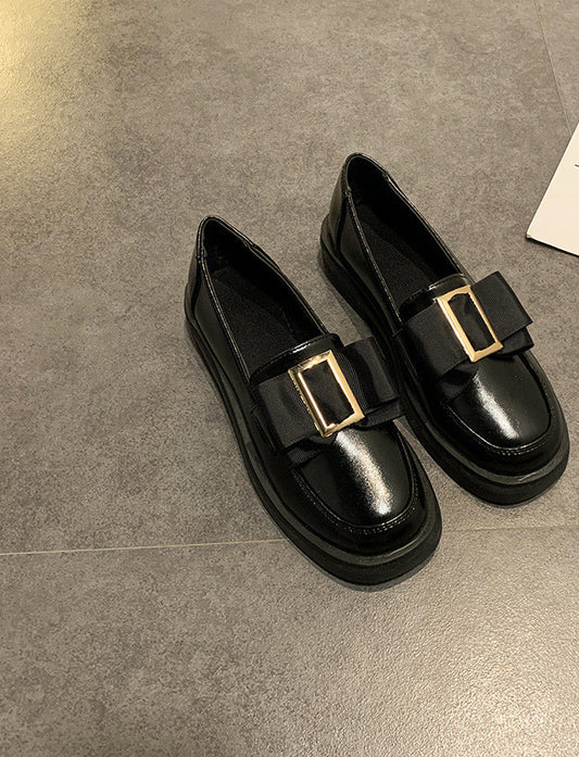 Loafers με Διακοσμητικό Φιόγκο & Μεταλλική Αγκράφα
