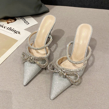 Mules με Σατέν Φιόγκο & Στρας