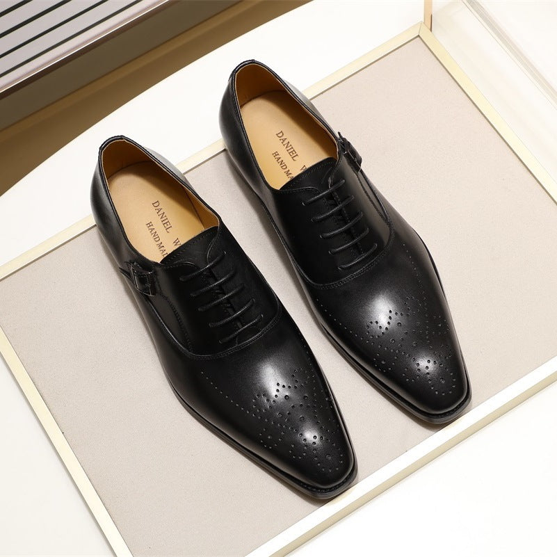 Επίσημα Brogues με Διακριτική Τρυπητή Διακόσμηση & Πλευρική Διακοσμητική Αγκράφα