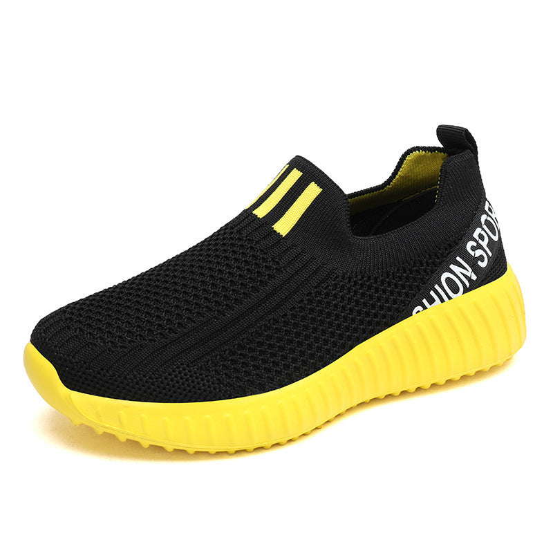 Αθλητικά Slip-On Πλεκτά Παπούτσια με Ελαστική Σόλα