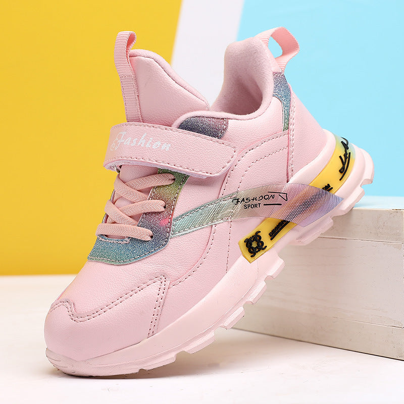 Sneakers με Πολύχρωμες Πινελιές & Σπορ Σόλα