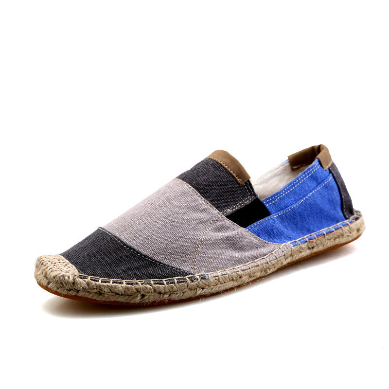 Ανδρικές Εσπαντρίγιες Slip-On με Πολύχρωμο Καμβά & Εξωτερική Ραφή