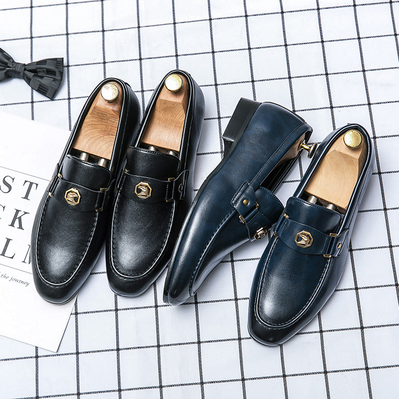 Ανδρικά Loafers με Σχέδιο Δέρματος Φιδιού & Μεταλλική Λεπτομέρεια