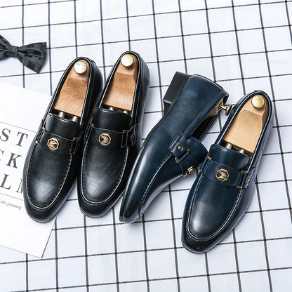 Ανδρικά Loafers με Σχέδιο Δέρματος Φιδιού & Μεταλλική Λεπτομέρεια