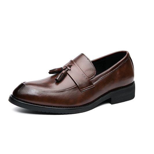 Ανδρικά Loafers Δερμάτινα με Φούντες