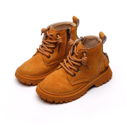 Μποτάκια Suede με Πλαϊνό Φερμουάρ & Αντιολισθητική Σόλα