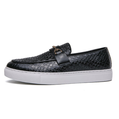 Ανδρικά Loafers με Αναγλυφή Υφή & Μεταλλική Λεπτομέρεια