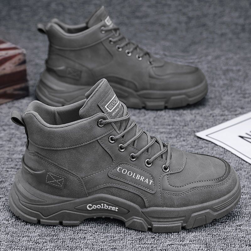 Ανδρικά Casual Μποτάκια με Chunky Σόλα & Δερματίνη
