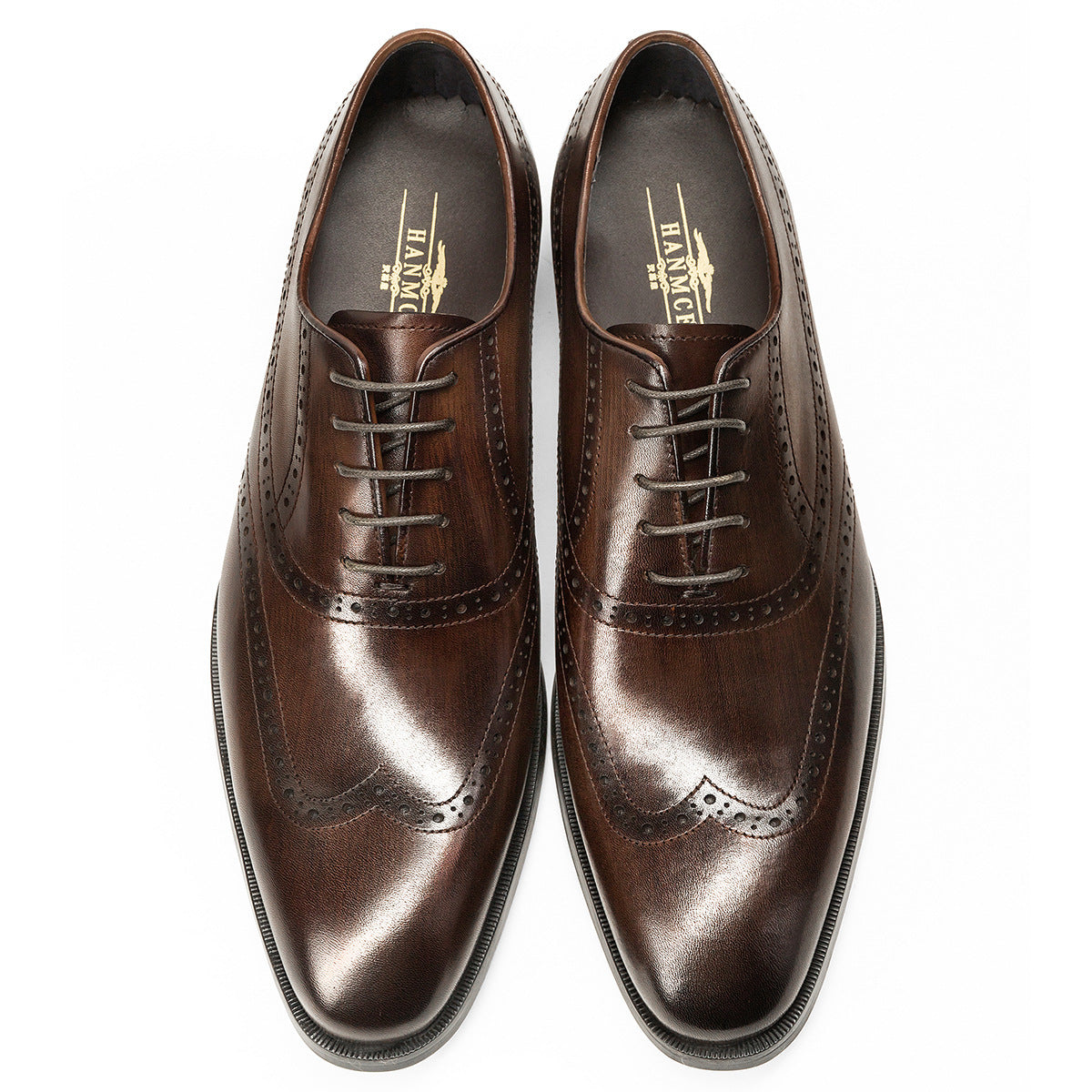 Brogues Με Κλασική Καμπύλη & Στιλπνό Φινίρισμα